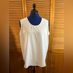 Maggie Sweer White Sleeveless Tank Blouse